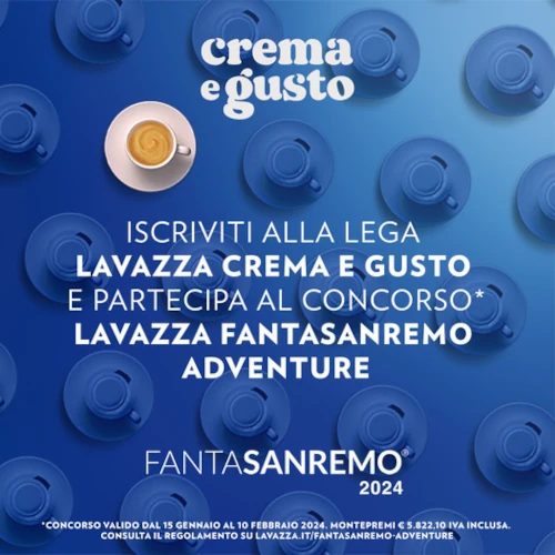 Concorso Fantasanremo Lavazza Crema e Gusto