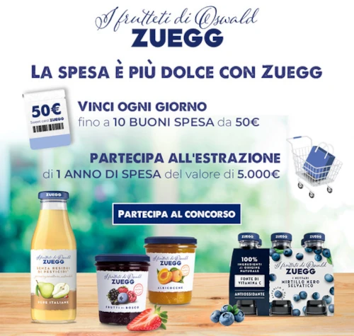 Concorso La spesa è più dolce con Zuegg 2024